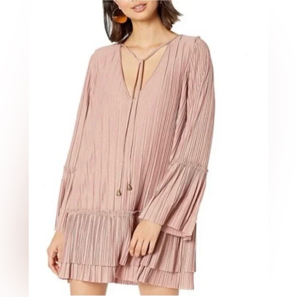 Free People Can’t Help It Mini Dress in Pink Clay Mauve